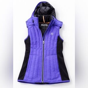 Michael Kors Purple Removable Hooded Puffer Vest Size Small